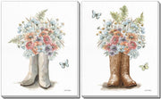 FLORAL BOOTS SET OF 2